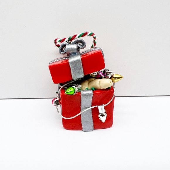 Dick in a Box Christmas Ornament – Funny SNL-Inspired Handmade Clay Ornament - Picture 3 of 16